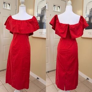 The Occasion by Old Navy 1950’s Style Off Shoulder Scarlet Dress Medium